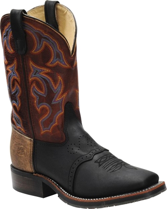 Men's Double H Cowboy Boots DH3557 | Black Square Toe Roper