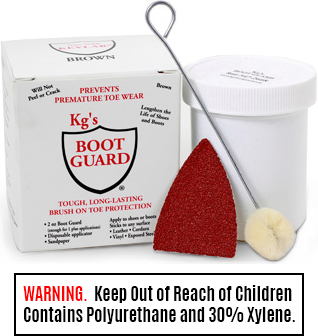 KG's Boot Guard - 4.5 oz Jar  |  Brush On Toe Protection  |  USA Made