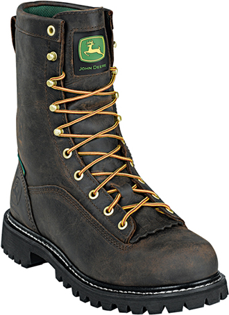 Men's John Deere 9" Waterproof Logger Work Boots JD9211