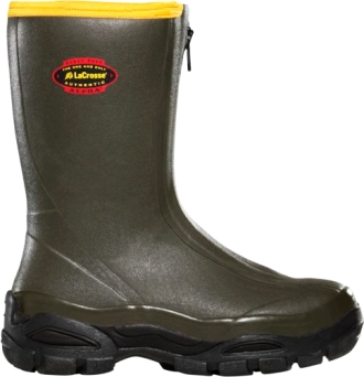 Men's LaCrosse Waterproof Front Zip Rubber Hunting Boot 200095