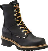Men's Carolina 8" Waterproof Plain Toe Logger Work Boots CA8823