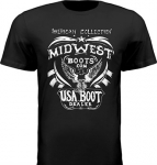 FREE T-Shirt with Thorogood USA Boot or Shoe Purchase (Black & White)