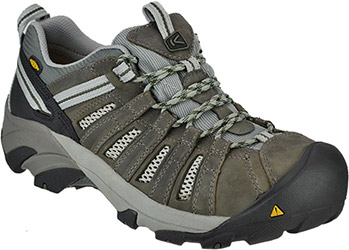 Men's KEEN Utility Steel Toe Work Shoe 1012856 - 9 EE - Grey/Silver/Green