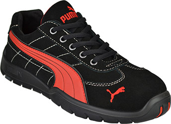Men's Puma Steel Toe Work Shoe 642635 - 9 MW - Black/Red