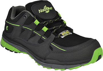 Men's Nautilus Steel Toe Work Shoe 1729 - 9 W - Black/Green