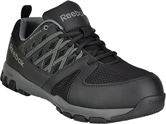 Men's Reebok Steel Toe Athletic Work Shoe RB4016 - 9 W - Black/Grey/Silver