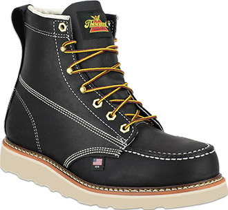 Men's Thorogood 6" Steel Toe Wedge Sole Boot (U.S.A.)  804-6201 -  - Black