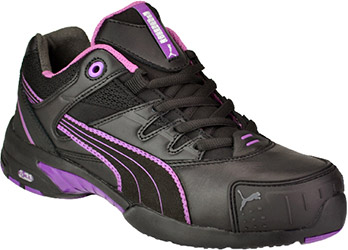 Women's Puma Steel Toe Work Shoe 642885 - 9 M - Black/Purple