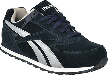 Women's Reebok Steel Toe Wedge Sole Oxford Shoe RB195 - 9 W - Blue