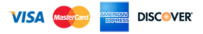 Payment Options AmEx | Discover | Mastercard | Visa