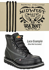 54" Solid Black Kevlar® Laces (U.S.A. Made) GWP507