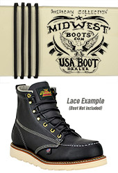 72" Black Alum Leather Laces