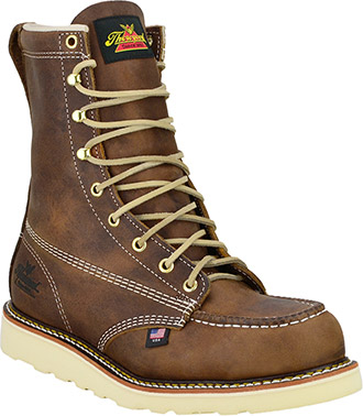 Men s Thorogood 8 Steel Toe Boots U.S.A. 804 4478 GWP702 with Leather Lace MidwestBoots