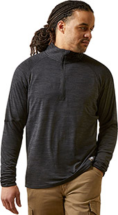 Product: Men's Ariat Rebar Gridwork Baselayer 1/4 Zip Long Sleeve T-Shirt 10046513