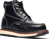 Men's Bonanza 6" Wedge Sole Moc Toe Work Boot BA-612-BLK