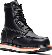 Men's Bonanza 8" Wedge Sole Moc Toe Work Boot BA-813-BLK