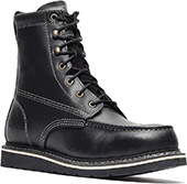 Men's Bonanza 8" Wedge Sole Moc Toe Work Boot BA-840-JETBLK