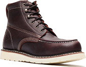 Men's Bonanza 6" Steel Toe Wedge Sole Moc Toe Work Boot BAT-640-BURG