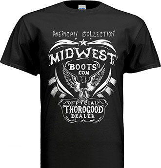 FREE T-Shirt with Thorogood USA Boot or Shoe Purchase (Black & White)