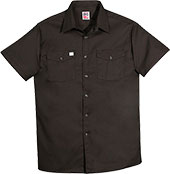 Men's Big Bill Premium Short-Sleeve Work Shirt with Button-Front Closure 137-BRN