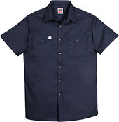 Men's Big Bill Premium Short-Sleeve Work Shirt with Button-Front Closure 137-NAY