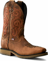 Men's Double H 11" Steel Toe Western Roper Work Boots (U.S.A.) DH4560