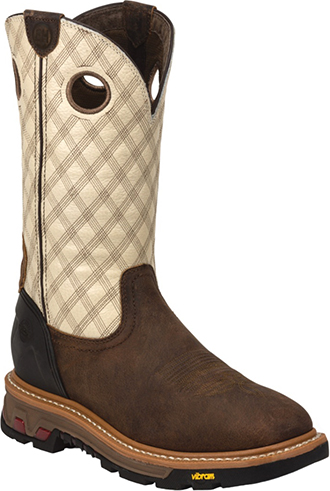 justin work boots vibram sole