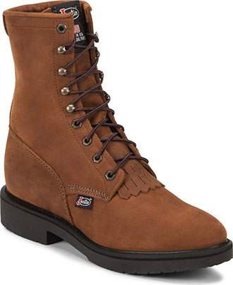 Justin Boots Stivali Uomo, Modello Classico Con Chiusura Pull On E Tacco Piatto