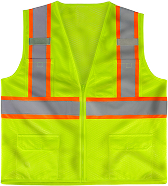 MAX Apparel Hi-Viz Class 2 Deluxe 8 Pocket Vest MAX430
