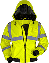 MAX Apparel Hi-Viz Class 3 Bomber Jacket w/Removable Fleece Liner MAX600