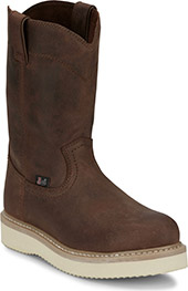 Men's Justin Original 10 Steel Toe Wedge Sole Wellington Work Boot OW4711