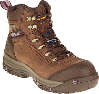 Cat P90760 Women's Ally Waterproof Composite Toe Work Boot - Brown, 11