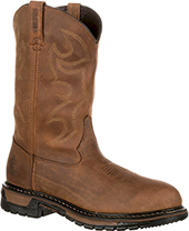 Men's Rocky 10" Original Ride Branson Roper Western Waterproof Work Boots RK2732